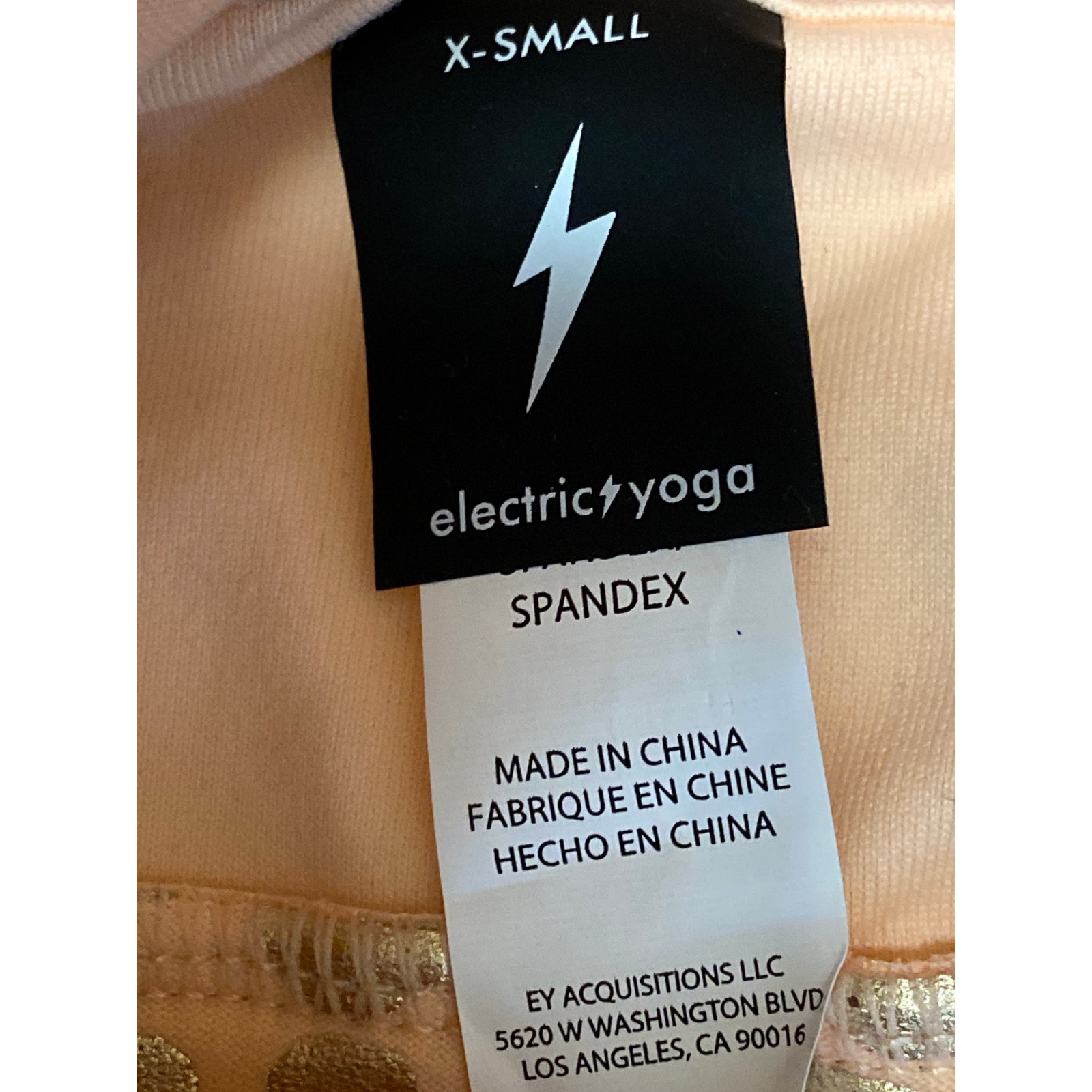New Electric Yoga Independence Cheetah Metallic Athletic Sports Bra Tank Top Xs — image 6 of 6